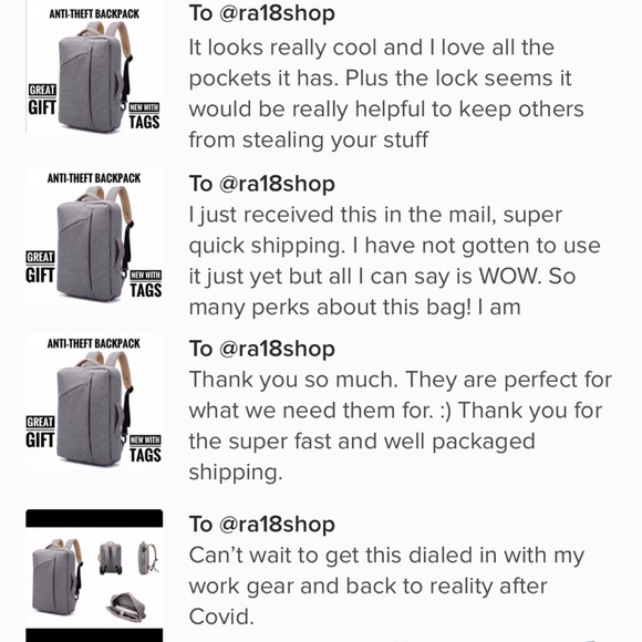 • Gray Backpack Antitheft • - Picture 2 of 8